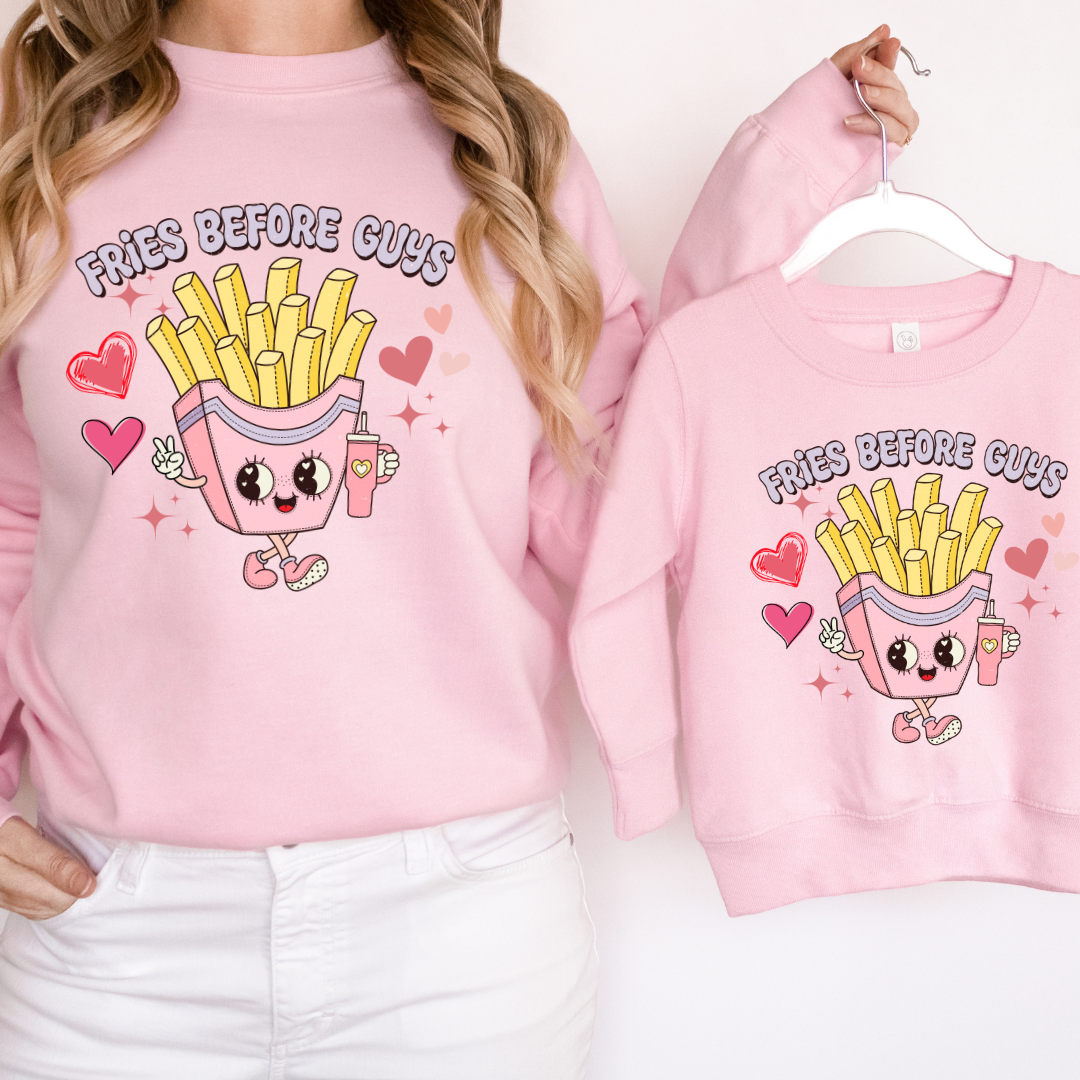 Fries before Guys Matching Sweatshirts
