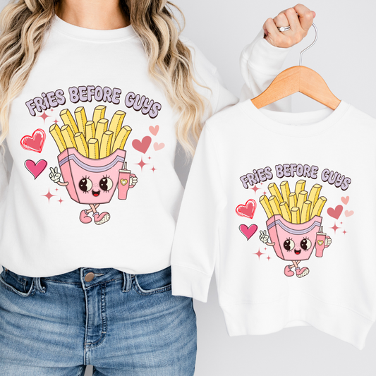Fries before Guys Matching Sweatshirts